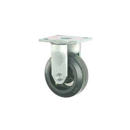 Faultless Rigid Plate Caster 5 Mold-On Rubber Wheel 3418-5